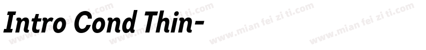 Intro Cond Thin字体转换
